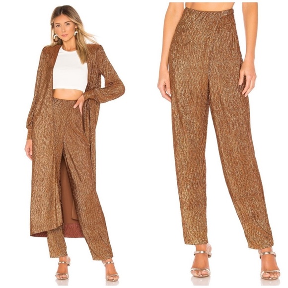 House of Harlow 1960 Pants - House of Harlow Odele Pant × Revolve bronze XS